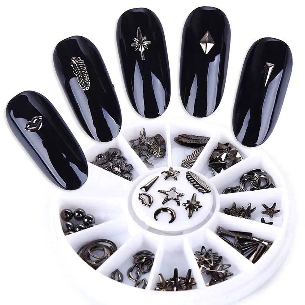 Смешанные стильные искусственные металлические нестандартные Стразы для ногтей