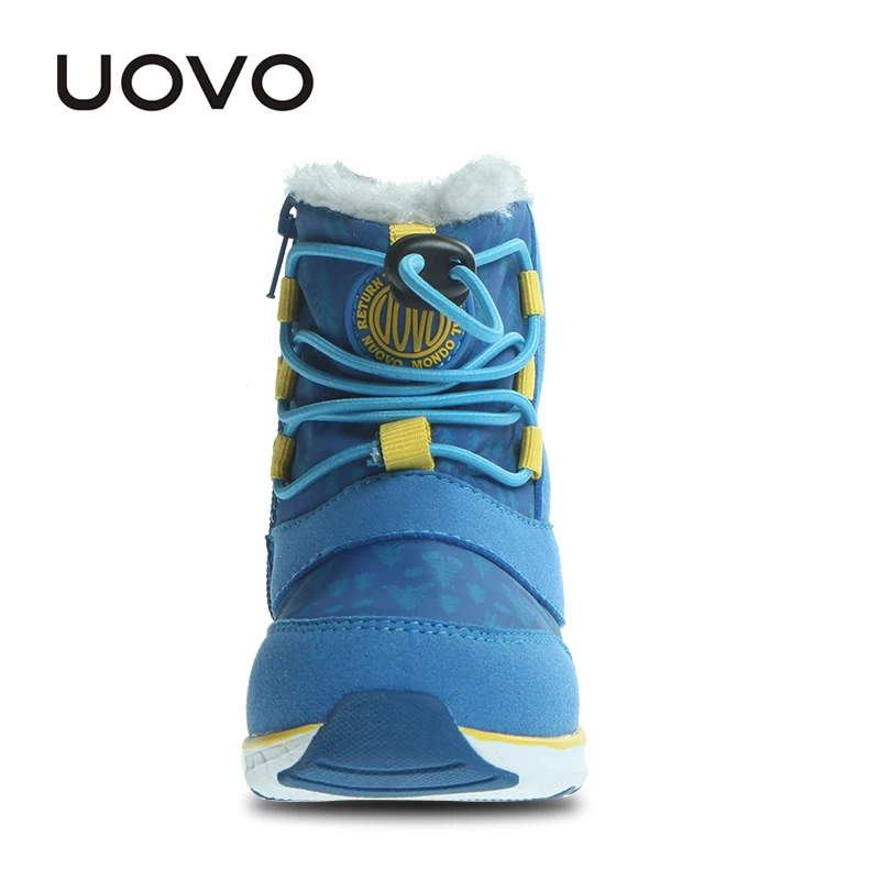UOVO/зимние ботинки для детей зимние мальчиков водонепроницаемая обувь модные