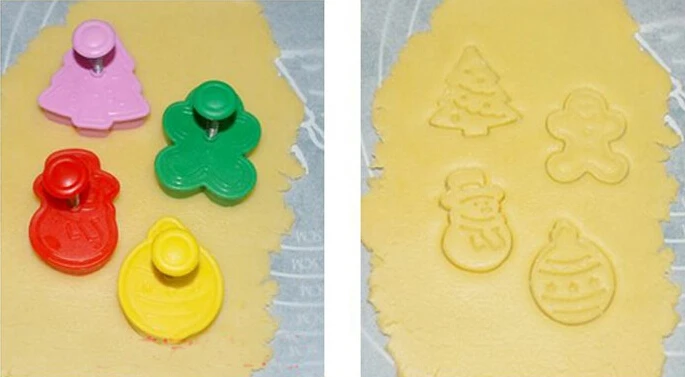 4 шт. формочки для печенья 3D плунжеры снеговика DIY формы выпечки пряничный домик