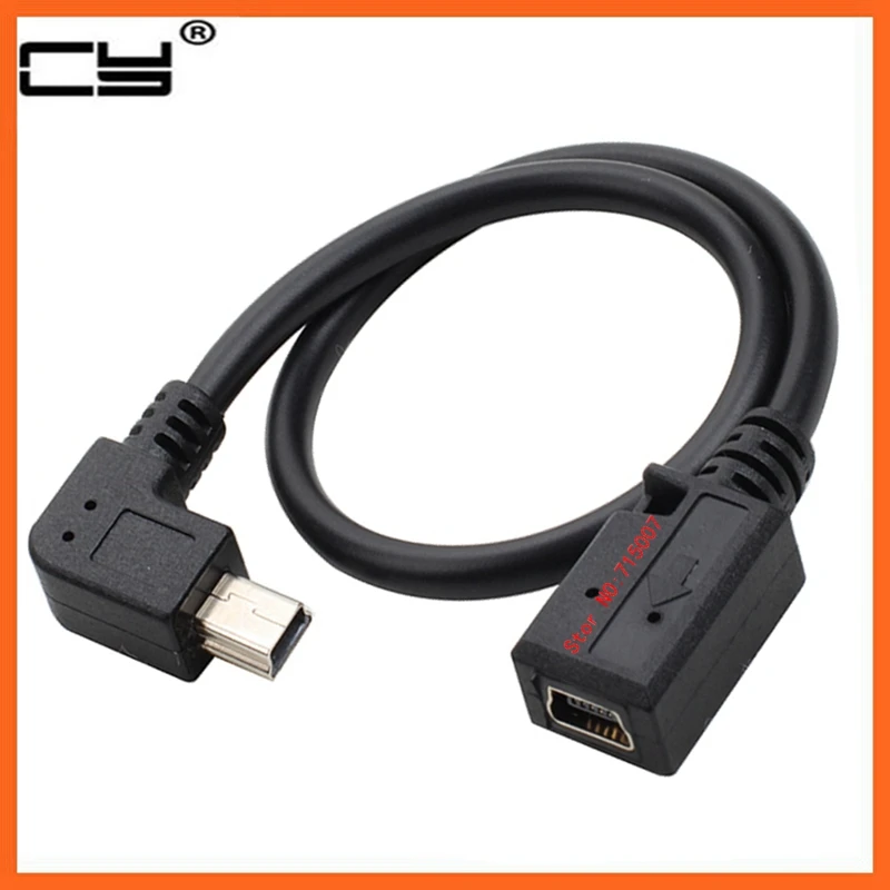 USB мини штекер для MINI 5 Pin 1PC 2 0 A Mini левый Угловой 90 градусов кабель передачи данных