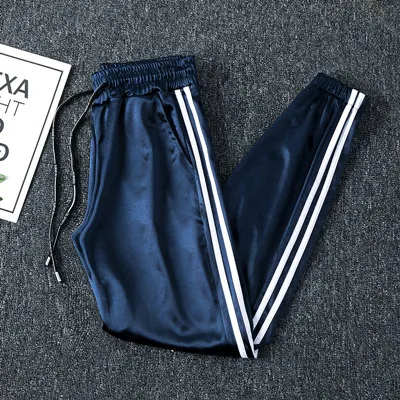 Новинка, весенне-осенние женские брюки Харадзюку, S'5XL, плюс размер, штаны с высокой талией, оригинальные модные Свободные корейские женские штаны-шаровары - Цвет: Royal blue