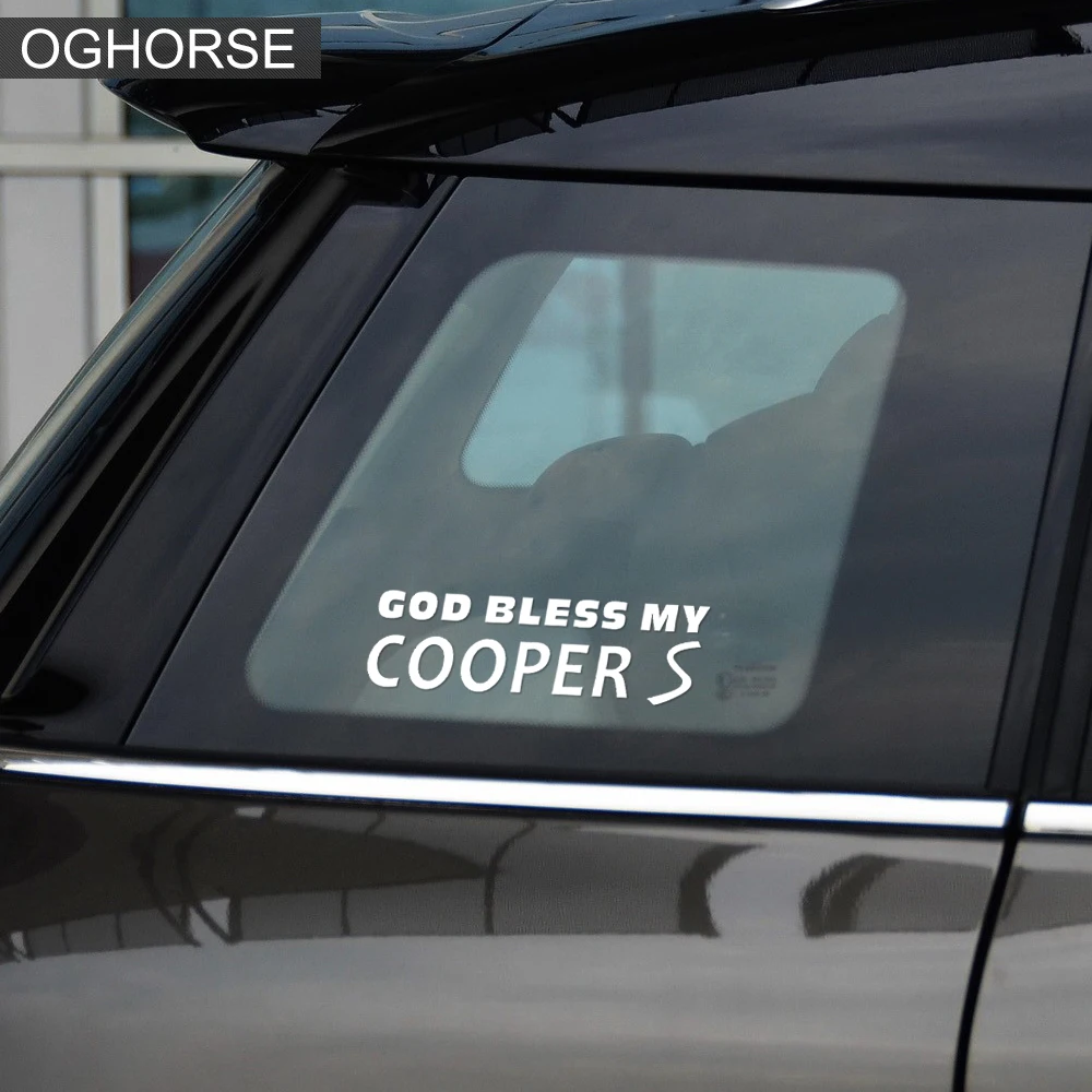 Наклейка на багажник наклейка God Bless My Cooper one r50 r53 r56 r57 r60 f56 f60 r61 f54 f55 | Автомобили и
