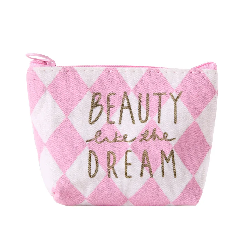 2019 hot cloth mini wallet for cute girls creative letter geometry small fresh zipper coin pouch women key card case purses | Багаж и