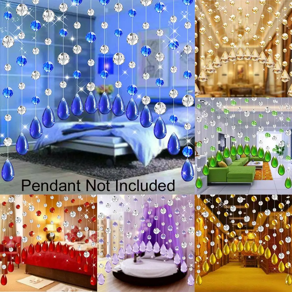 1 м искусственная Хрустальная розовая бусина в виде ленты занавеска для гостиной