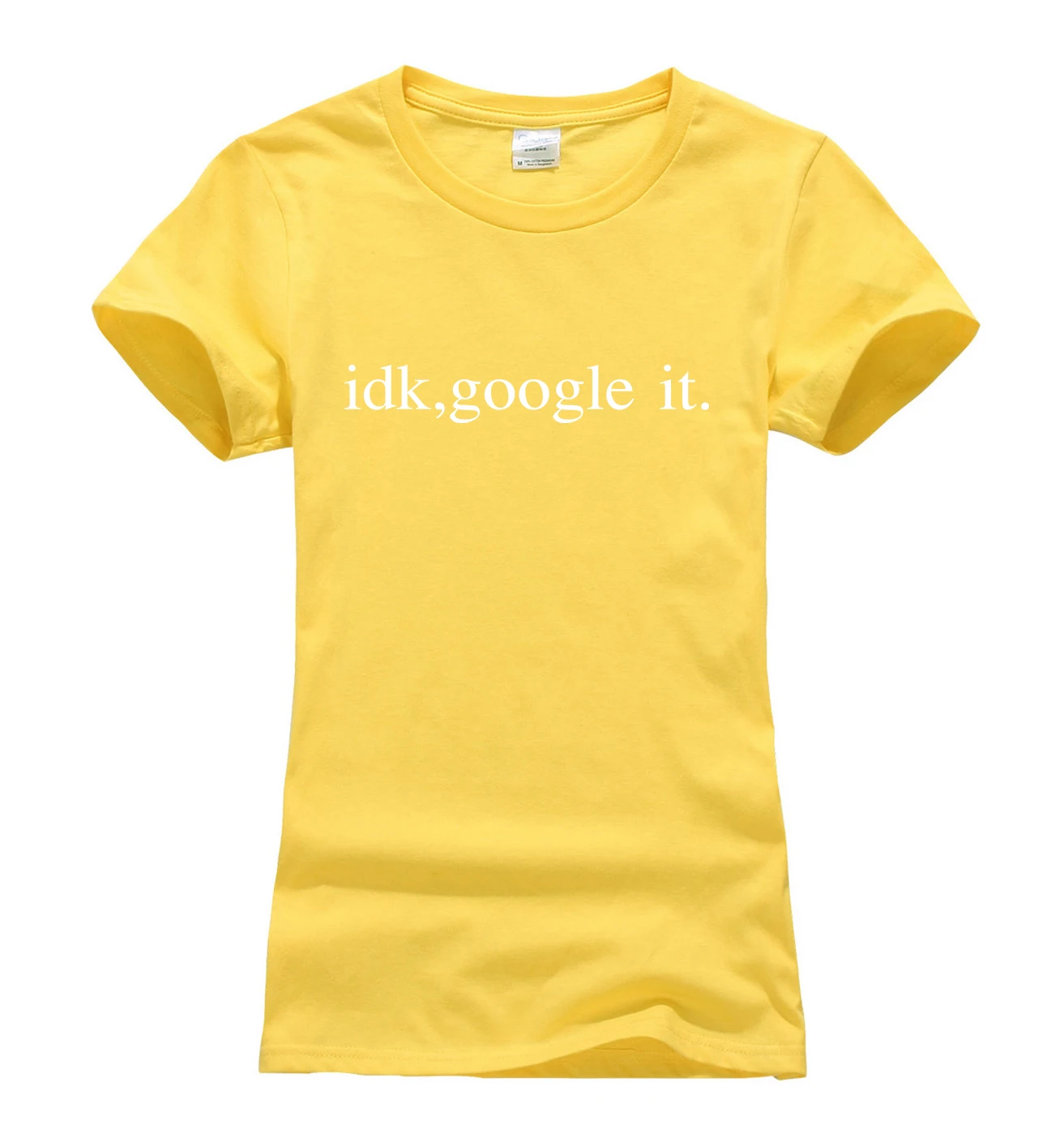 Женская футболка с коротким рукавом idk забавная круглым вырезом повседневная