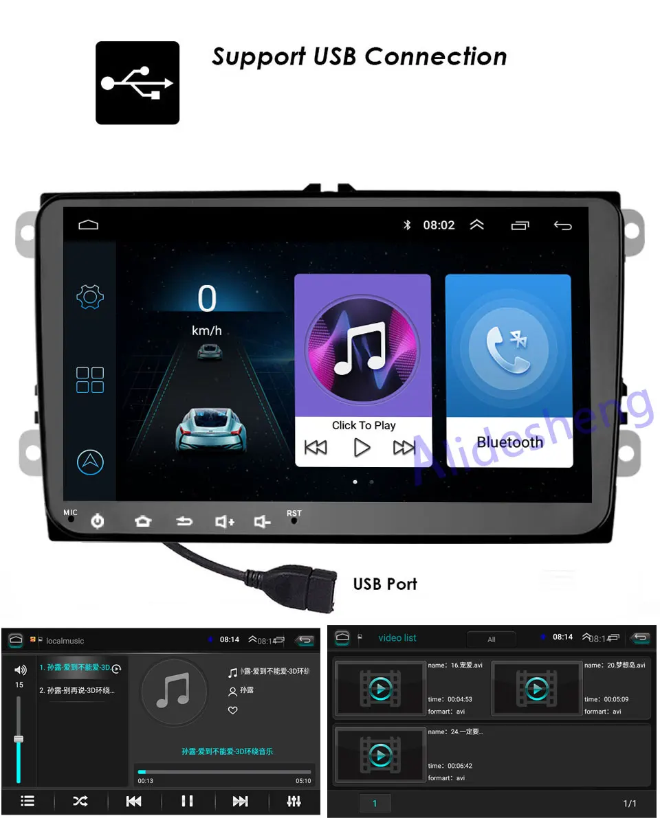 Android 8,1 автомобильный мультимедийный плеер для VW Volkswagen Golf Polo Tiguan Passat b7 b6 SEAT leon Skoda Octavia gps навигация 2 Din