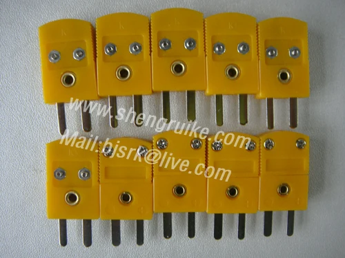Мини разъем термопары K плоский штекер и гнездо|thermocouple mini connector|female femalemale male |