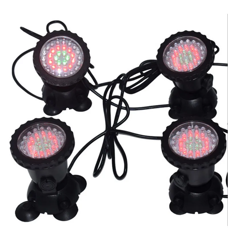 Садок для рыбы светодиодный 1 комплект 1/2/4 светильник Водонепроницаемый IP68 RGB 36