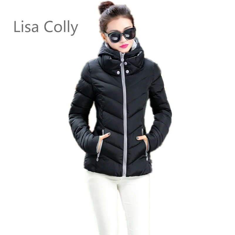 Куртка Lisa Colly женская осенне зимняя хлопковая тонкая парка размер M 4XL|women outerwear|slim