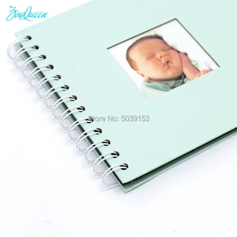 Роскошный сине-зеленый Простой DIY Фотоальбом скрапбук прозрачные штампы Instax наклейки выпускная бумага альбом это мальчик ребенок картина