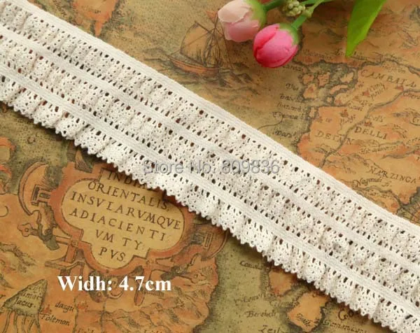 1 ярд/партия ширина: 4 7 см эластичное растягивающееся кружево натурального цвета
