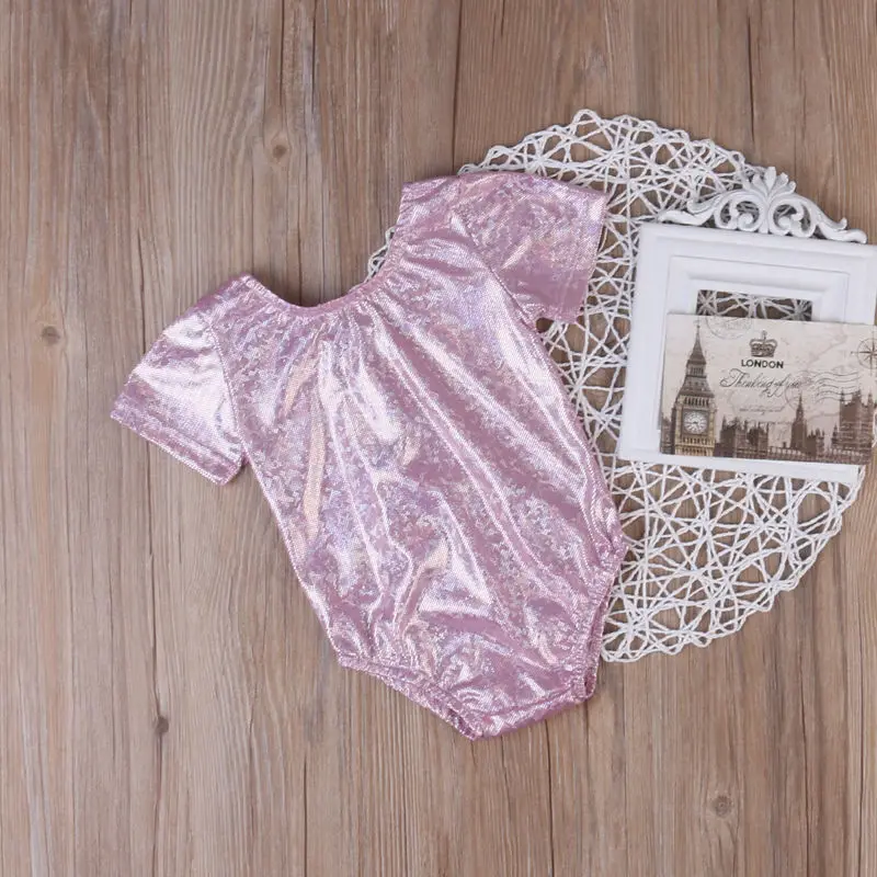 Розовый купальник для маленьких девочек цельный комбинезон От 2 до 7 лет Детская