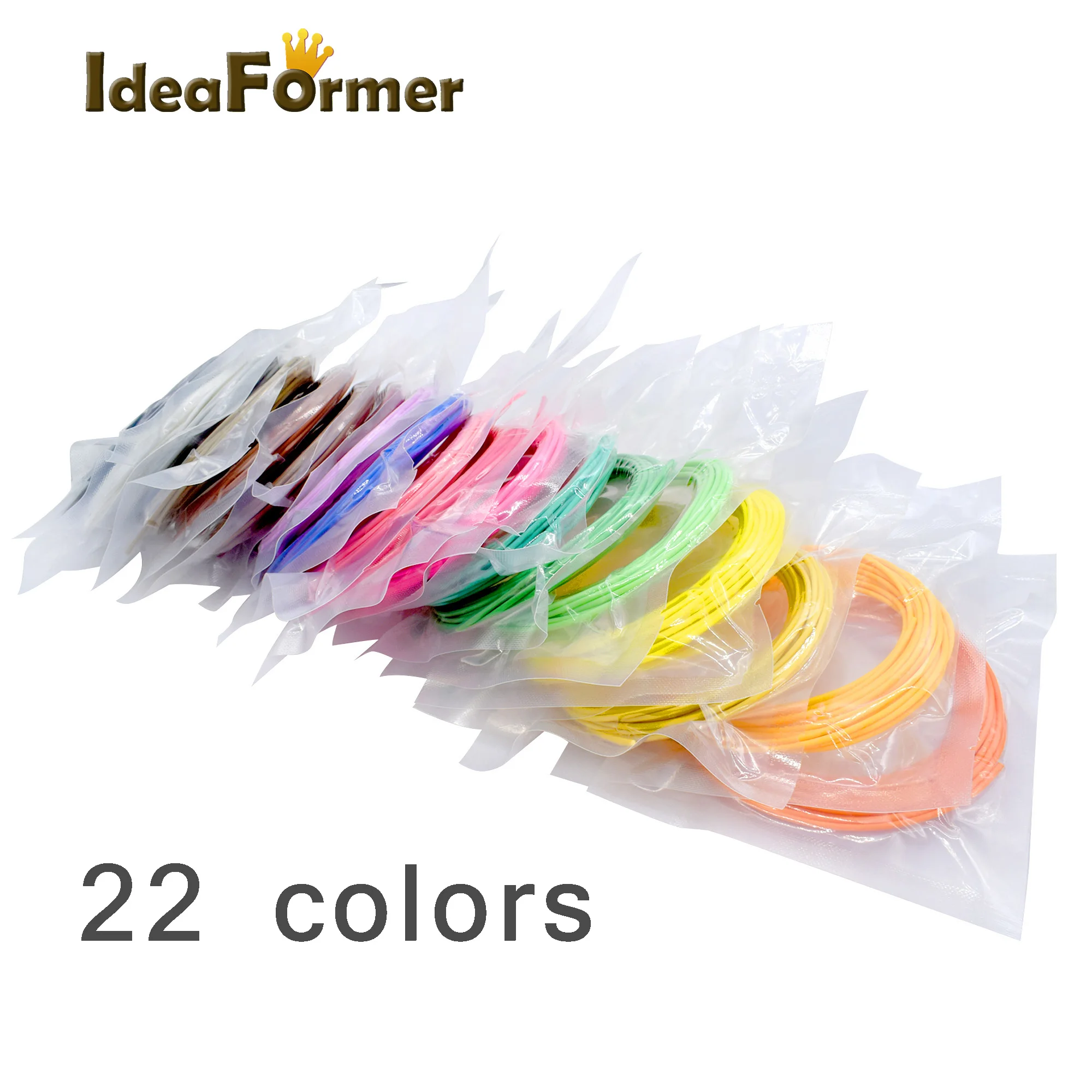 1set 22 colors 10 метров PLA 1,75 мм нити печатные материалы пластик для 3d принтера экструдер аксессуары с ручкой 22 цвета Варианты - Цвет: 1set 22 colors