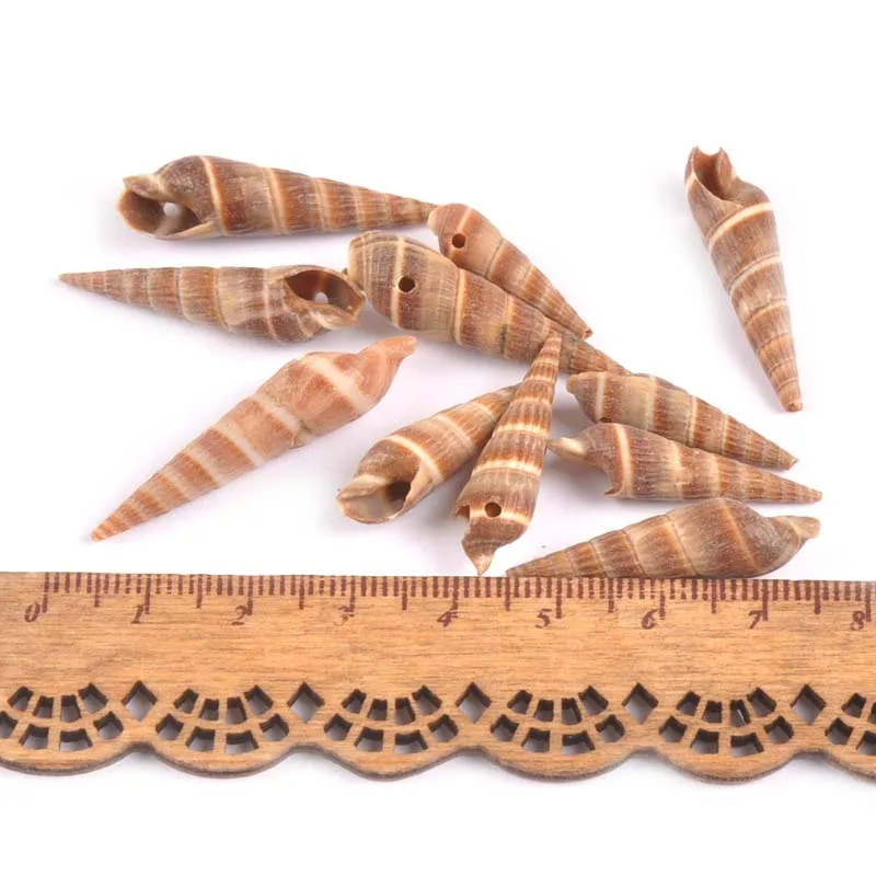 20 шт. натуральные коричневые ракушки Сделай Сам Скрапбукинг одно отверстие