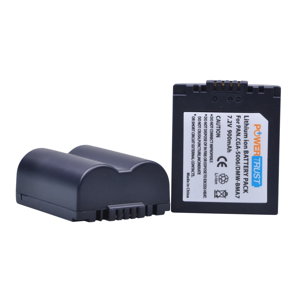 Фото Аккумулятор Powertrust CGA-S006 CGR-S006E S006A DMW-BMA7 для Panasonic Lumix DMC-FZ7 FZ8 FZ18 FZ28 FZ30 FZ35 FZ38 FZ50 №1