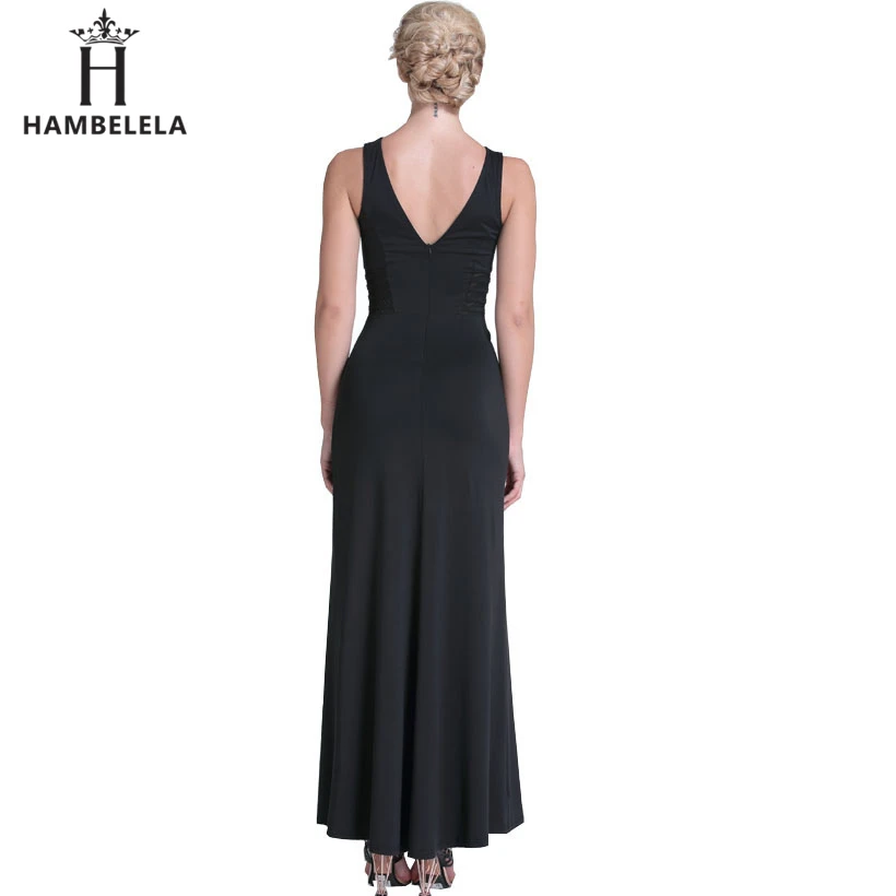 Женское платье без рукавов HAMBELE длинное из латекса длиной до щиколотки 2019 |