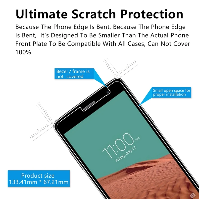 2.5D 0 26 мм 9H Премиум Закаленное стекло для LG Bello 2 II/Prime II/LG Max/X155 Защитная пленка