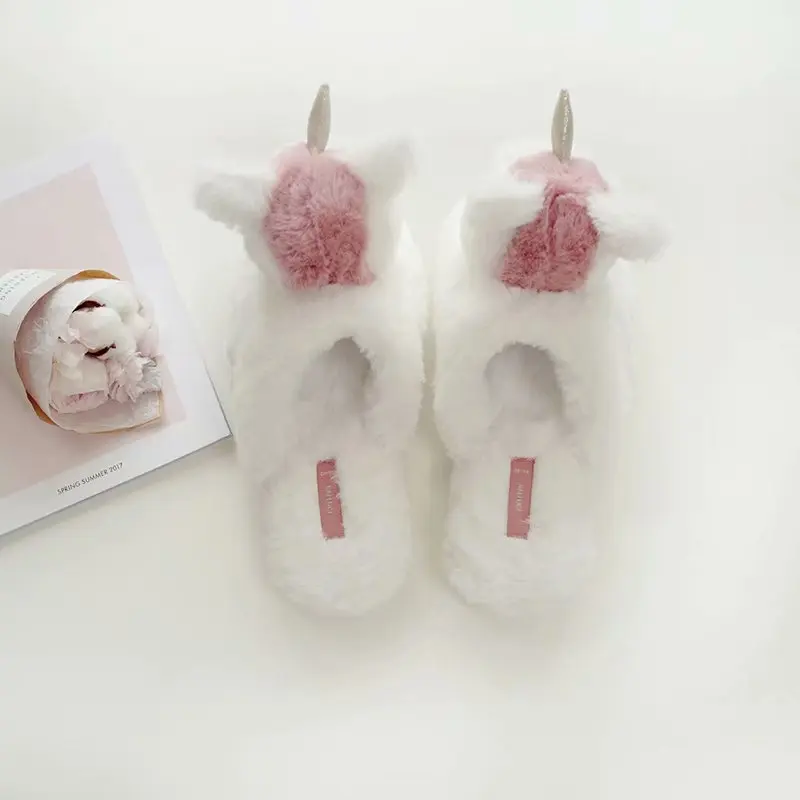 Осенне зимние креативные Мультяшные милые плюшевые теплые домашние женские