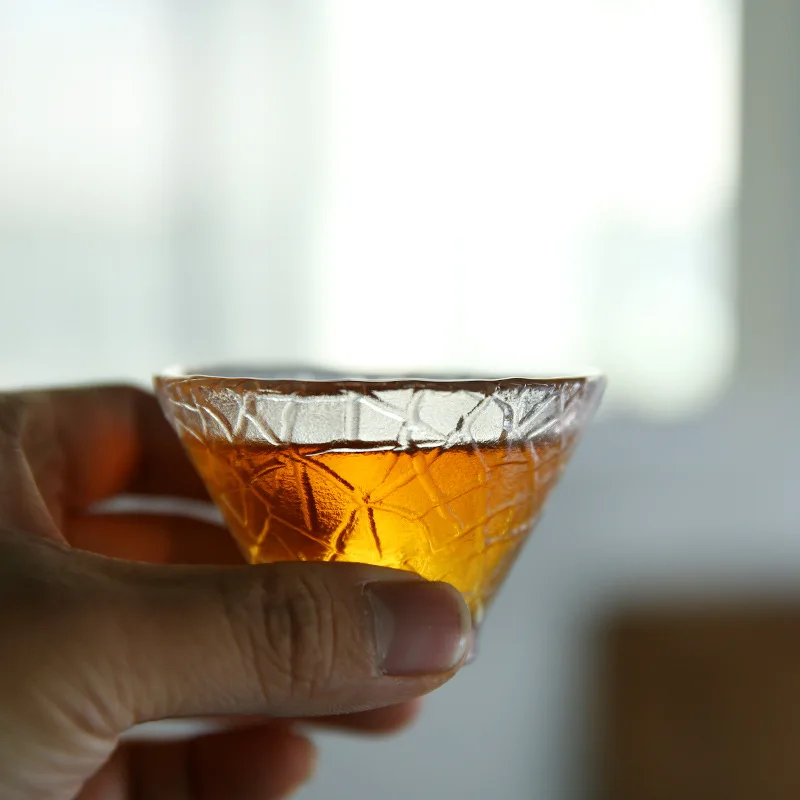 Японский молоток стекла чашки для чая кристально чистый термостойкие чайная