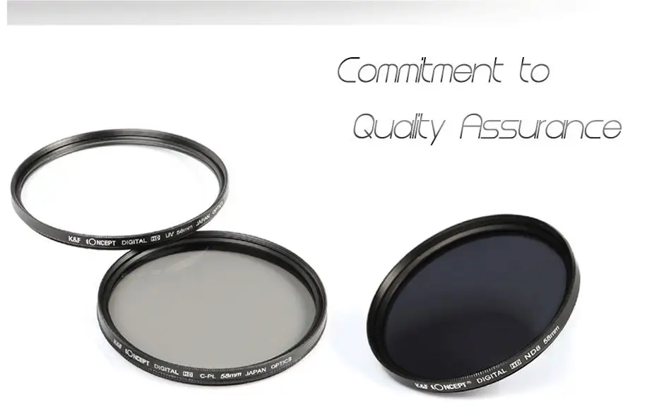 K& F концепция UV+ CPL+ ND4 наборы фильтров для объективов+ чехол для фильтров/сумки 52 мм 58 мм 62 мм 67 мм 72 мм 77 мм для Nikon Canon sony Pentax DSLR камеры