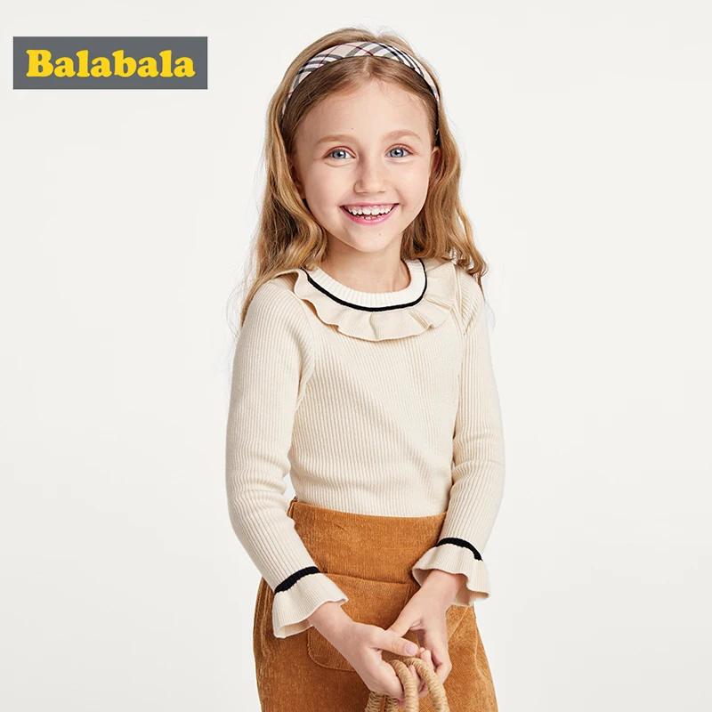Детская одежда Balabala свитер для девочек детский хлопковый новинка 2019 осенний