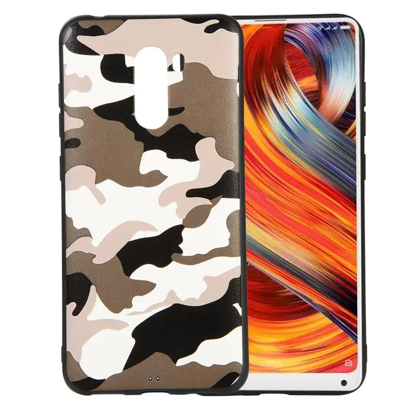 Тонкий чехол XSKEMP для телефона Xiaomi Pocophone F1 армейский Камуфляжный силиконовый