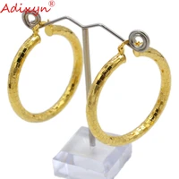 adixyn four size can choice african big hoop earrings for women gold color brass twisted earring arabethiopian n09231