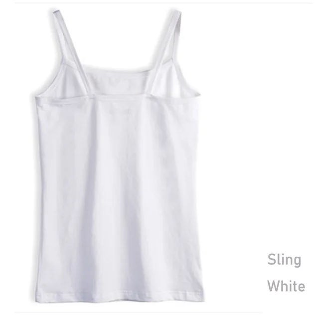 Sling-White Летний стиль, мягкий хлопок, Женская майка, для фитнеса, сексуальная, без рукавов, Спортивная футболка, элегантная, для девушек, облегающие футболки, уличная одежда, белые майки - Цвет: Sling-White