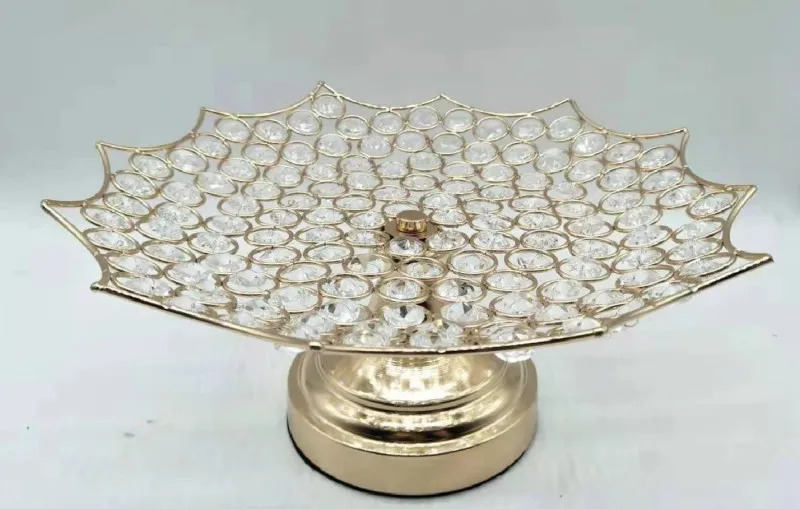 3 размера многоплодовая чаша Золотой Хрустальный фруктовый поднос для