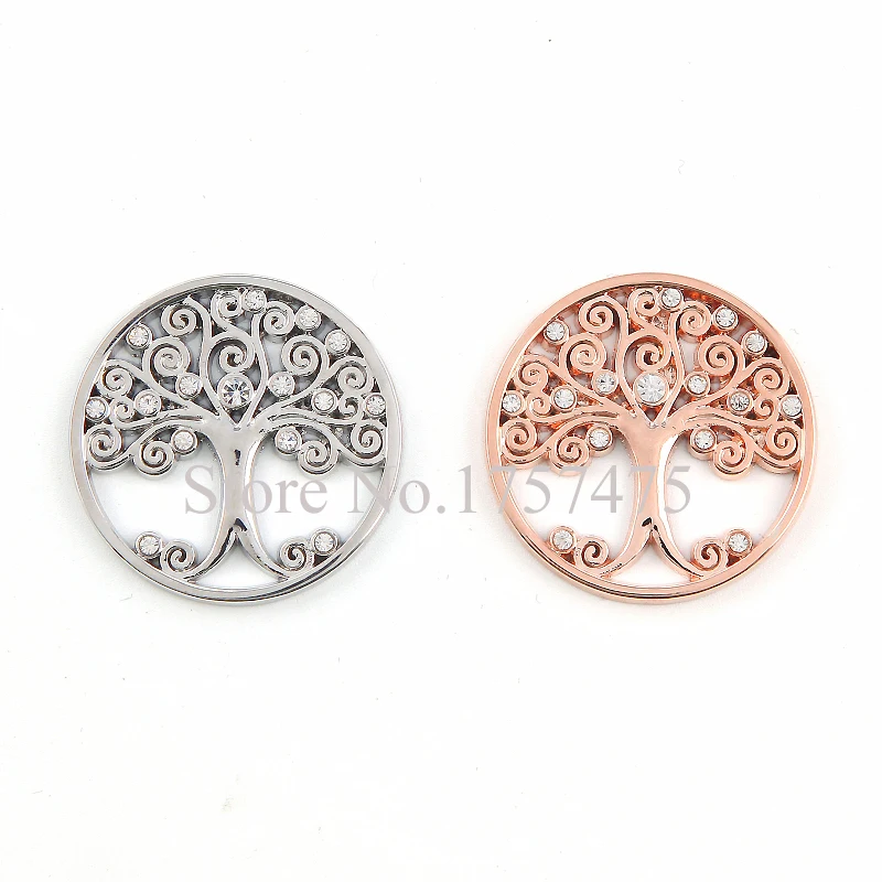 TDIYJ Новое поступление 33 мм смешанный диск для монет Life Tree с блестящими
