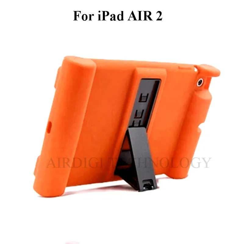 RUKWAACH уникальный противоударный мягкий чехол-подставка для iPad AIR 2, защитный чехол для детей, студентов, пенопласт для iPad 6, чехол - Цвет: ORANGE