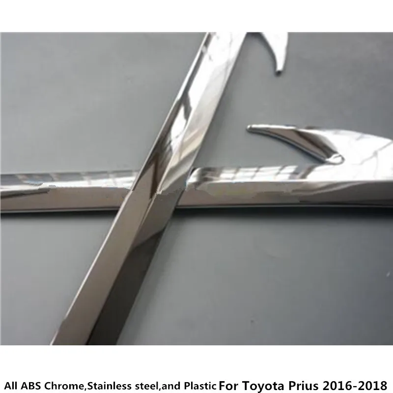 Для Toyota Prius автомобильный Гарнир ABS Хром Передняя решетка двигателя верхняя крышка капота наклейка накладка рамка лампа 2 шт