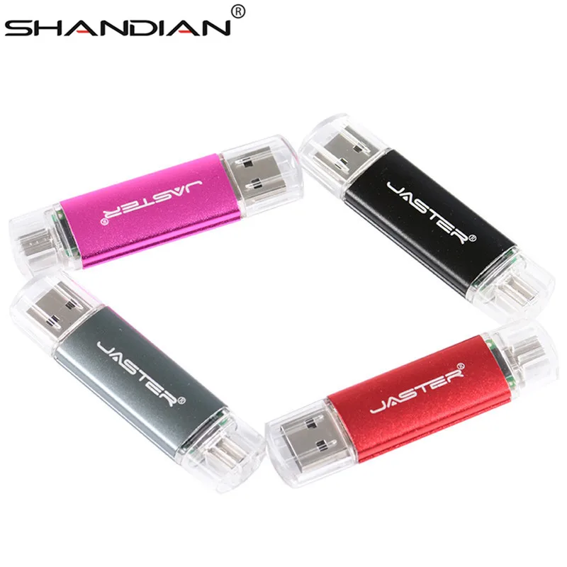 SHANDIAN OTG USB флеш-накопитель, высокоскоростной флеш-накопитель, 64 ГБ, 32 ГБ, 16 ГБ, 8 ГБ, 4 Гб, внешний накопитель, флешка двойного назначения