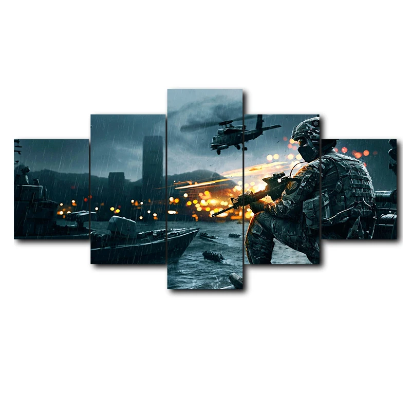 Холст Картина 5 Star Wars живопись плакат Модульная картина Современные Battlefield 4 холст