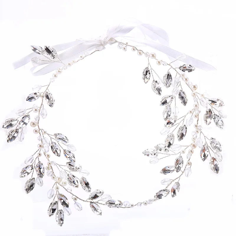 Хрустальная лента для волос аксессуары свадебного платья повязка на голову