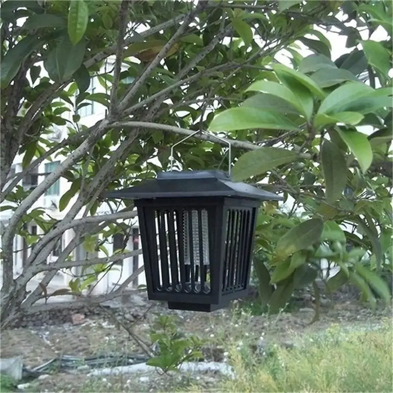 Солнечный садовый светильник против комаров насекомых вредителей мухобойка