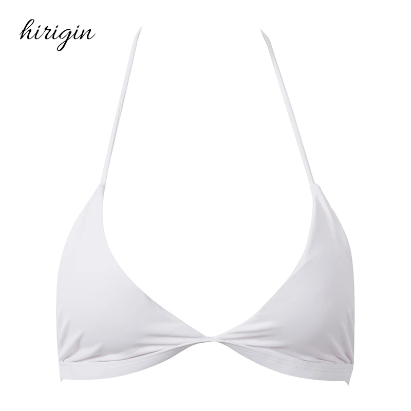 Бренд HIRIGIN полиэстер женские бандажные бикини топы пуш-ап Мягкий купальник