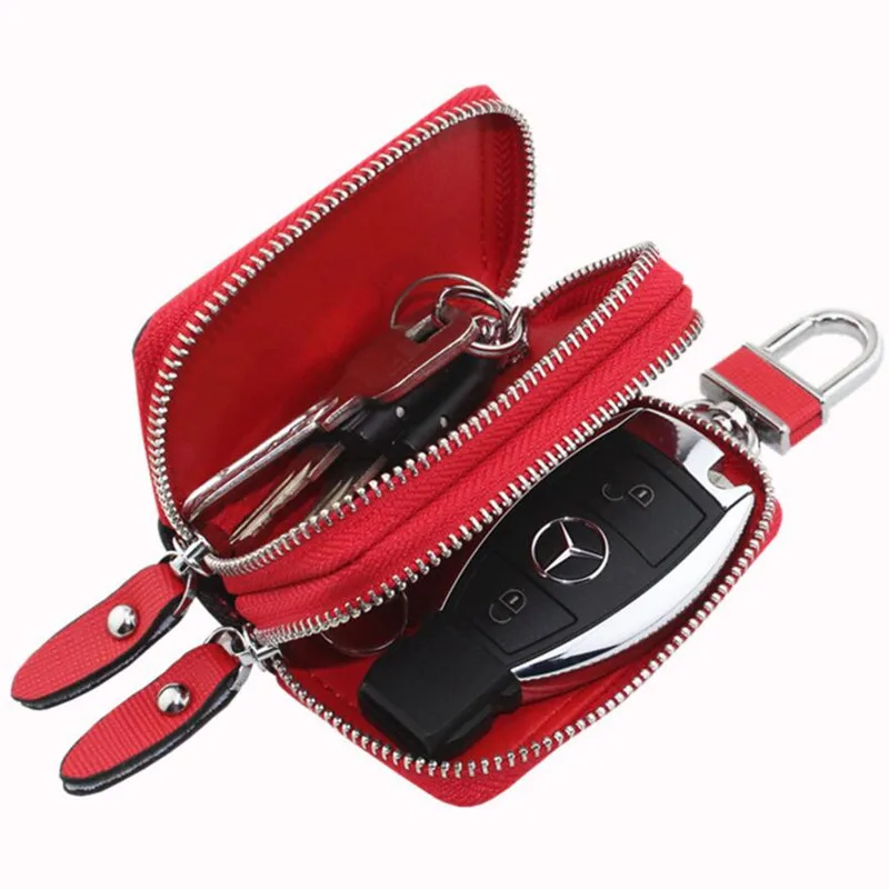 Новинка, ключница, кошелек, коровья кожа, спилок, унисекс, ключница, двойная молния, ключница, органайзер, держатель для ключей на сумку, автомобильная ключница, кошелек