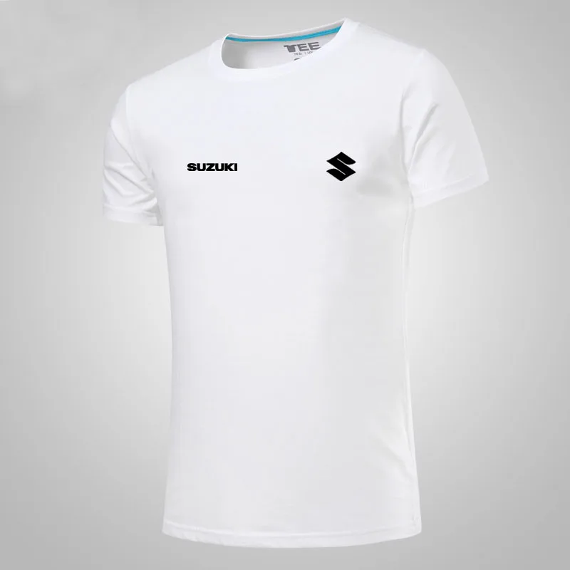 Футболка с логотипом Suzuki Повседневная футболка из 100% хлопка короткими рукавами |