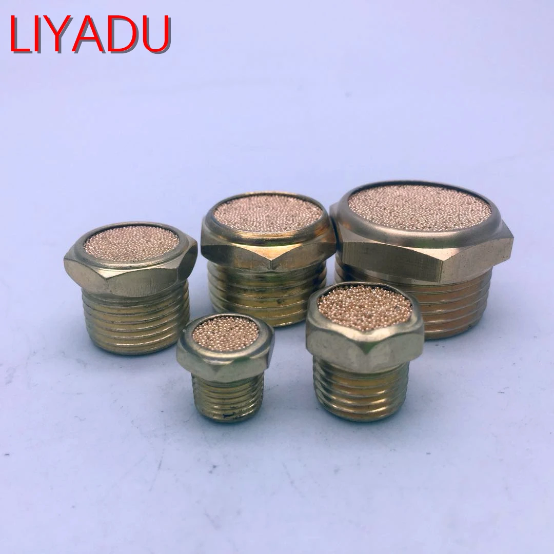 1 шт. BSLM M5 01 02 03 04 1/8 1/4 3/8 1/2 Пневматический Глушитель латунный соединитель для