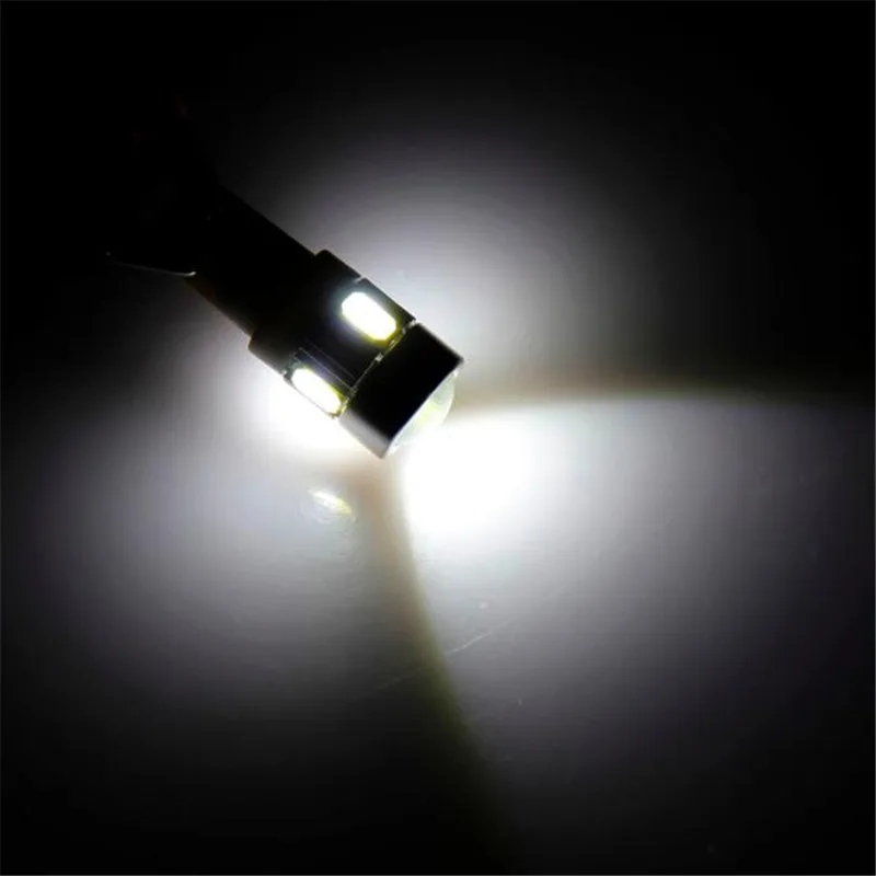 2 шт. W5W Белый Синий Красный 6SMD 5630 Автомобильный светодиодный фонарь заднего хода