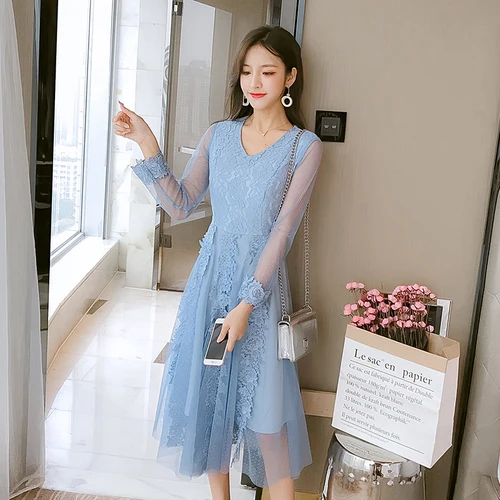 Светильник с v-образным вырезом кружевное винтажное женское платье Элегантная