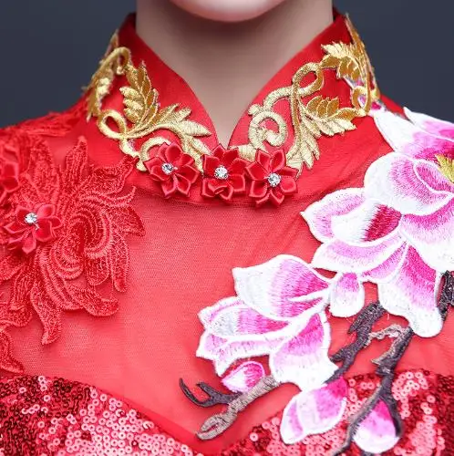 2018 summer women's tang suit casual formal dress sex evening the dishui sleeveless long qipao cheongsam | Женская одежда