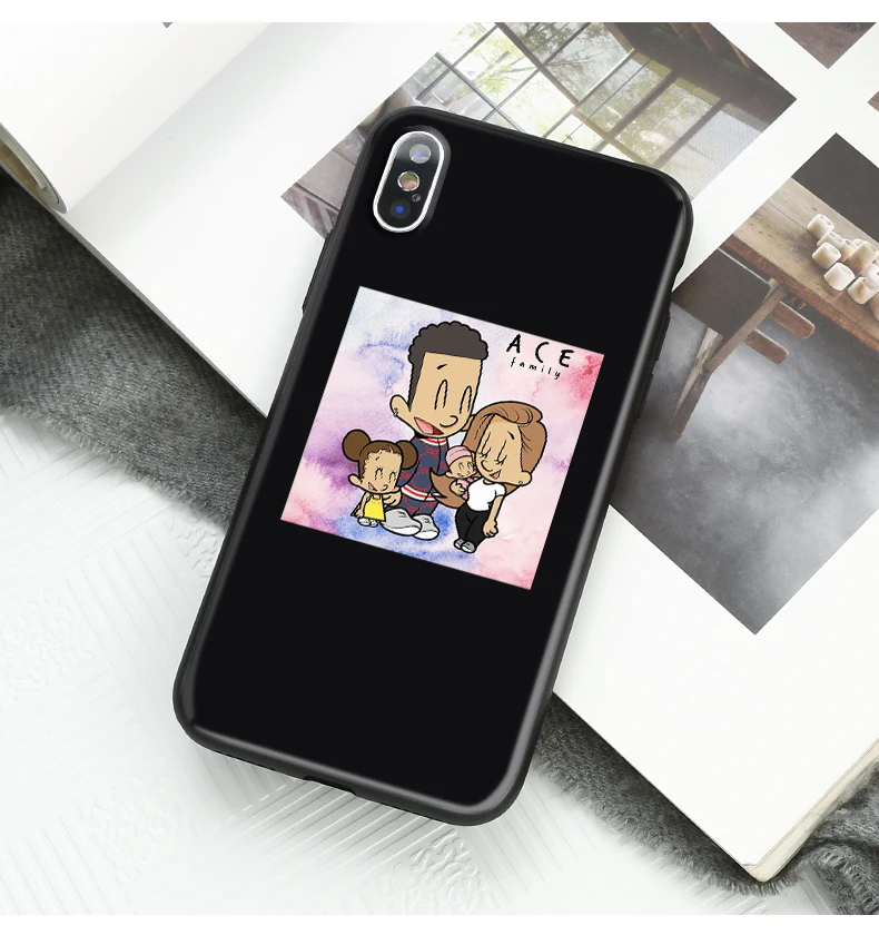 Ace family Мягкий силиконовый чехол ярких цветов для IPhone X XS XR Max 8 8 plus 7 7 plus 6s 6s Plus Лучший дизайн, чехол для телефона - Цвет: H-536
