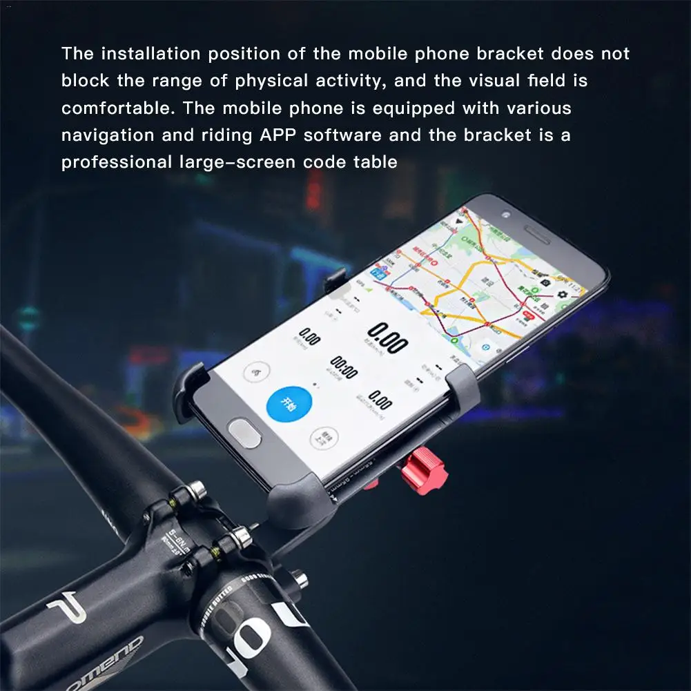 

Aluminum Alloy Bicycle Mobile Phone Navigation Rotatable Angle Adjustable Anti-shake Bike Motorcycle Mobile Phone Holder