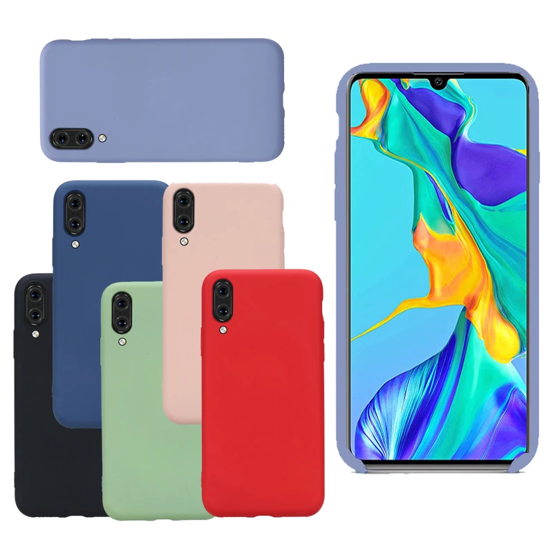 Жидкий силиконовый чехол для Huawei P30 Pro ударопрочный милый Роскошный Sotf из ТПУ P20 Lite