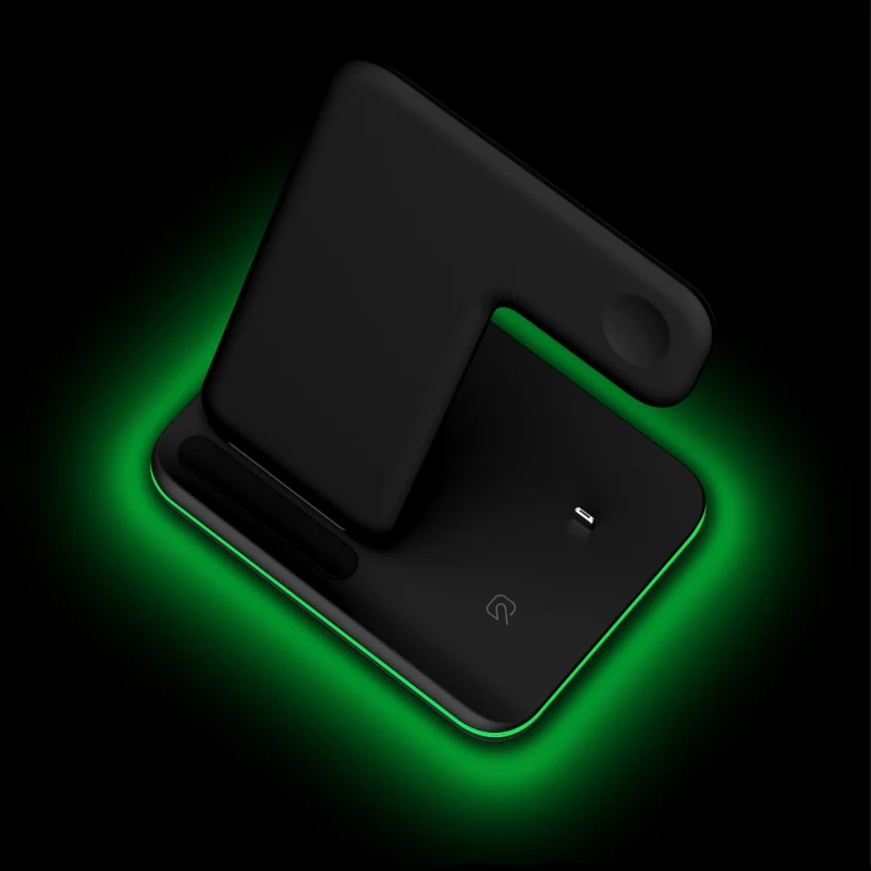 3 в 1 беспроводная зарядная станция для iPhone XS Max XR X 8 Plus 15 Вт Qi Быстрая зарядка