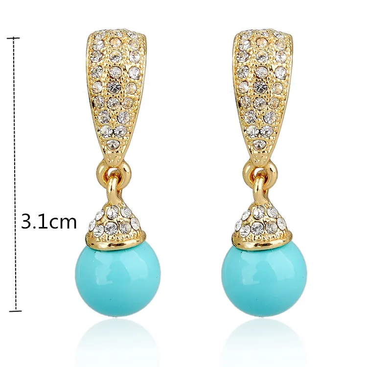 ATTRACTTO Fashion Hot Selling Earrings 2018 Double Side Simulated Pearl Drop Luxury Gold For Women SER140233 | Украшения и