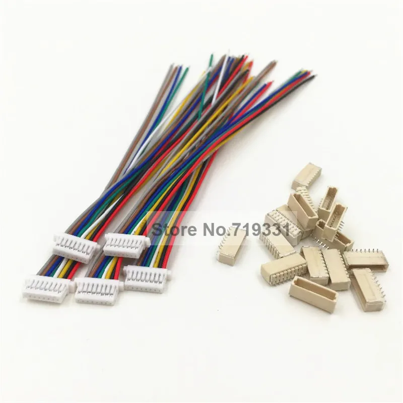 10 комплектов SH 1 0 мм 8pin мужской/женский разъем с проводом 8p горизонтальный