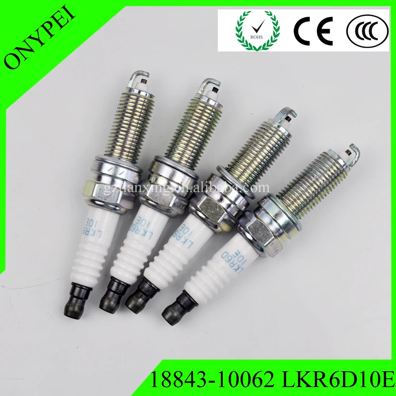 18843 10062 LKR6D10E 4 шт. Свеча зажигания для Hyundai Accent Solaris 1.4L KAPPA Engine 2011 1884310062 10062|Свечи и